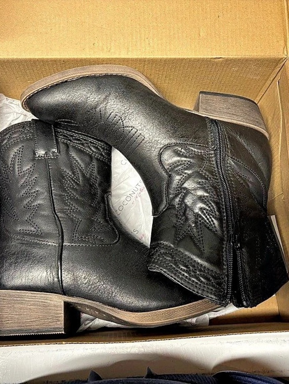Free People Melissa Leather Ankle Boots in Black US 8 M Brand New